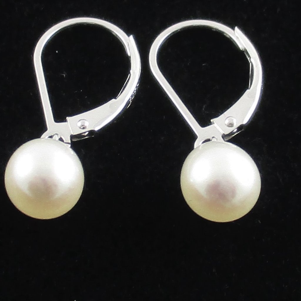 Sterling Silver Pearl Dangle Earrings